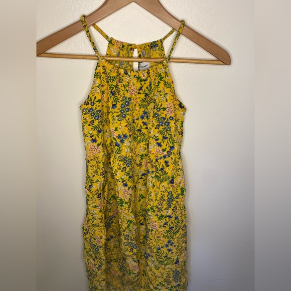Floral yellow summer dress size large ( 10-12) - Picture 1 of 2